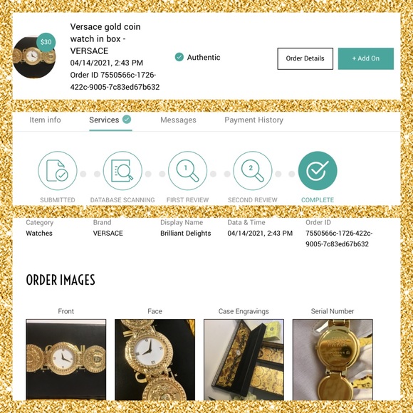 💎SOLD! LIKE NEW VERSACE 18k PLATED LIMITED ED WATCH - Picture 14 of 16